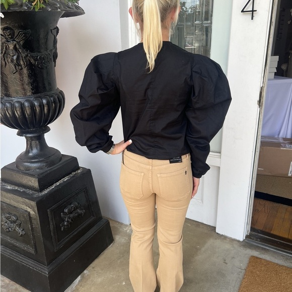 The Femm / NWT Cora puff sleeve blouse top  Shirt in black  Size Small S - Picture 2 of 4